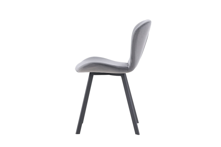 Venture Home Lilja Dining Chair 2-pack - Black / Dark grey Fabric