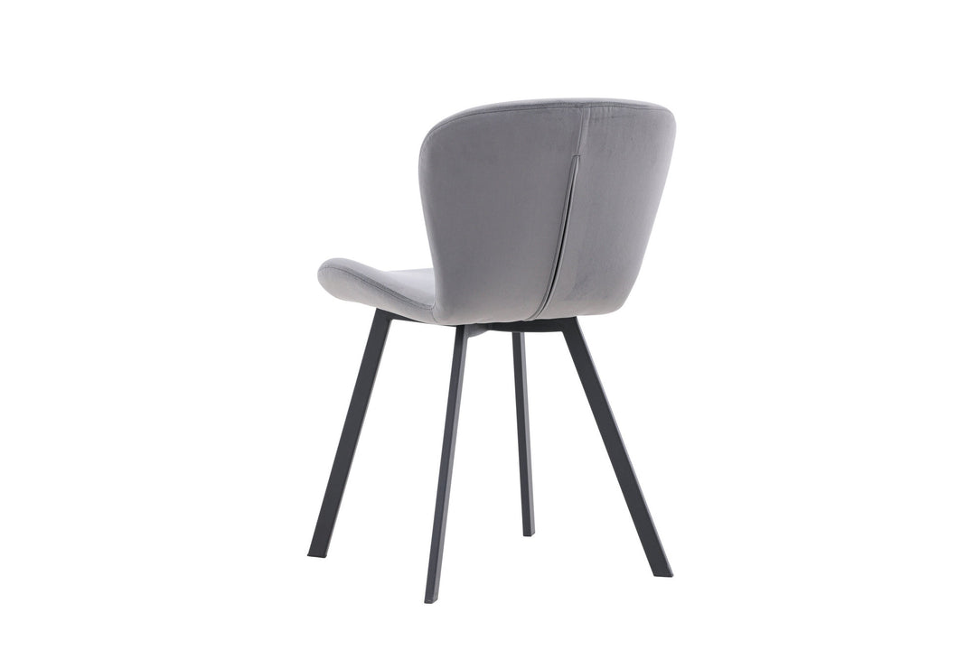 Venture Home Lilja Dining Chair 2-pack - Black / Dark grey Fabric