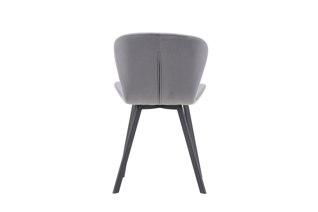 Venture Home Lilja Dining Chair 2-pack - Black / Dark grey Fabric