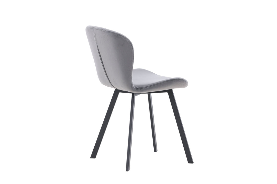 Venture Home Lilja Dining Chair 2-pack - Black / Dark grey Fabric
