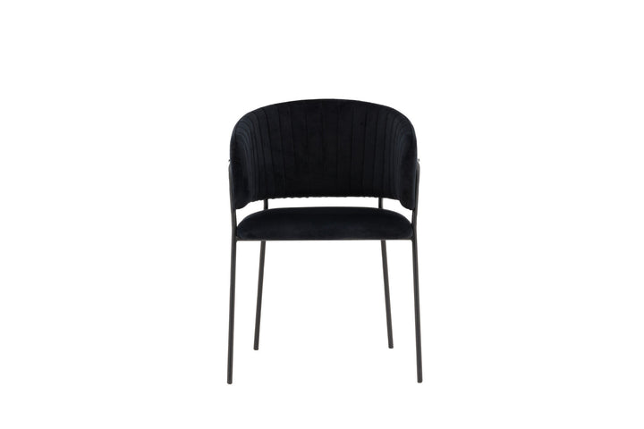 Venture Home Selma Dining Chair 2-pack - Black / Black Velvet