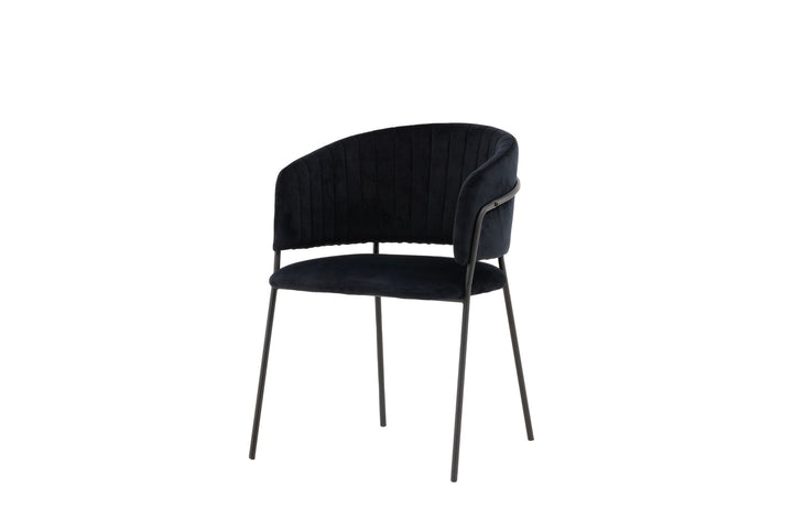 Venture Home Selma Dining Chair 2-pack - Black / Black Velvet