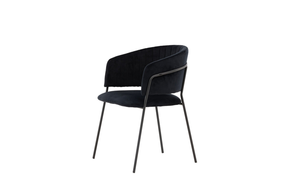Venture Home Selma Dining Chair 2-pack - Black / Black Velvet