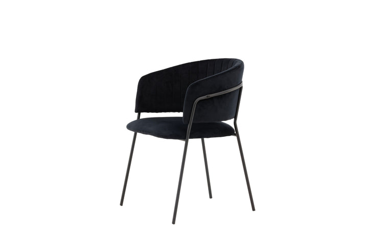 Venture Home Selma Dining Chair 2-pack - Black / Black Velvet