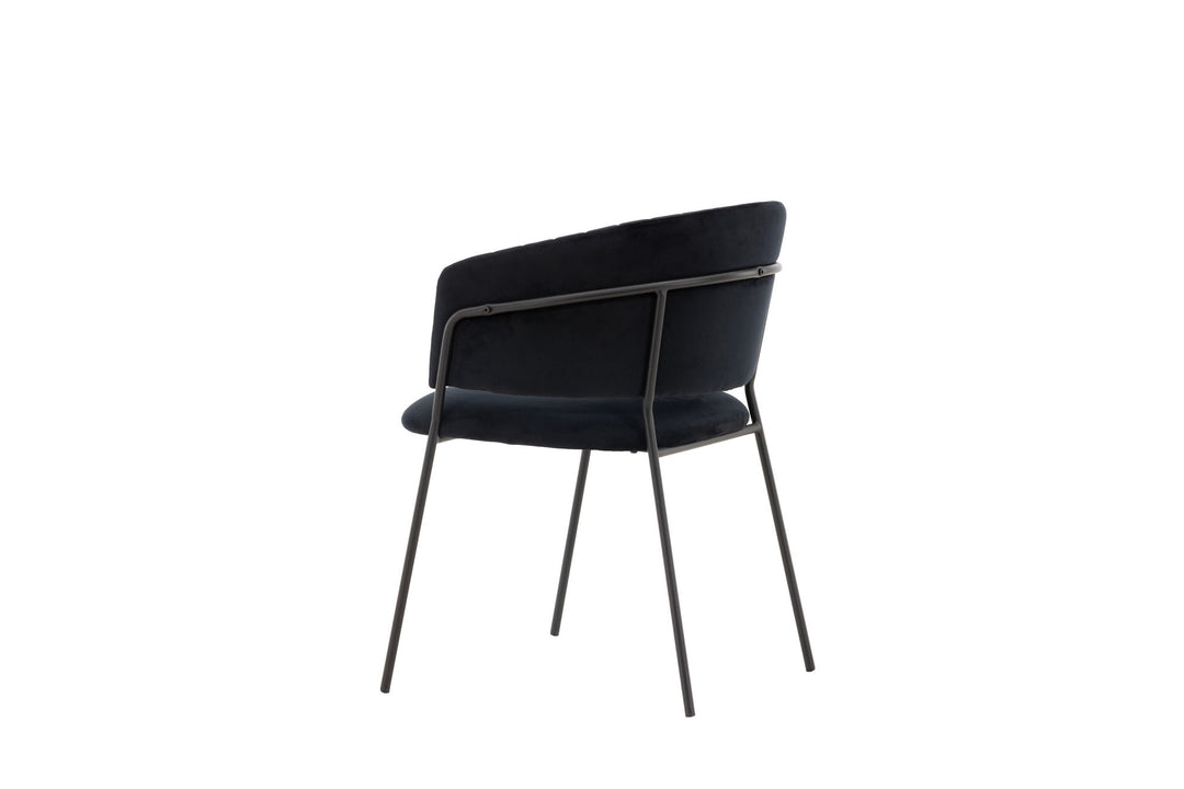Venture Home Selma Dining Chair 2-pack - Black / Black Velvet