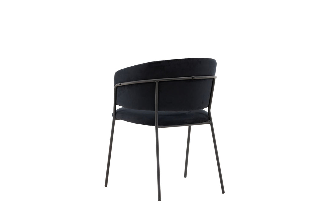Venture Home Selma Dining Chair 2-pack - Black / Black Velvet