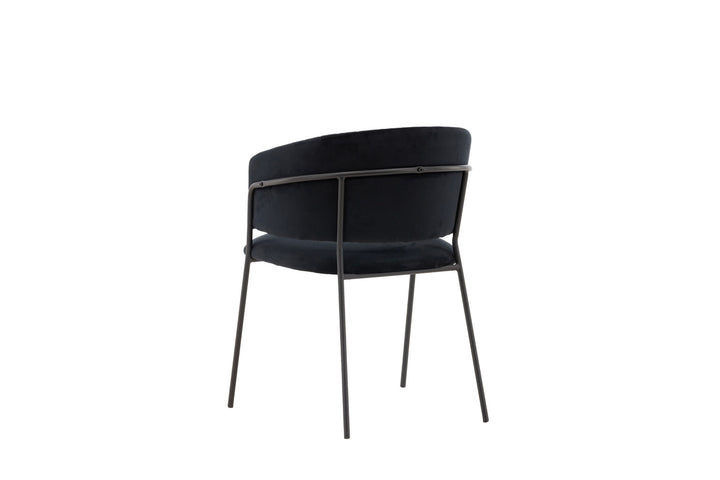 Venture Home Selma Dining Chair 2-pack - Black / Black Velvet