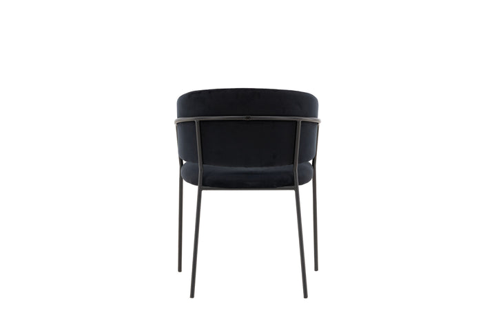 Venture Home Selma Dining Chair 2-pack - Black / Black Velvet