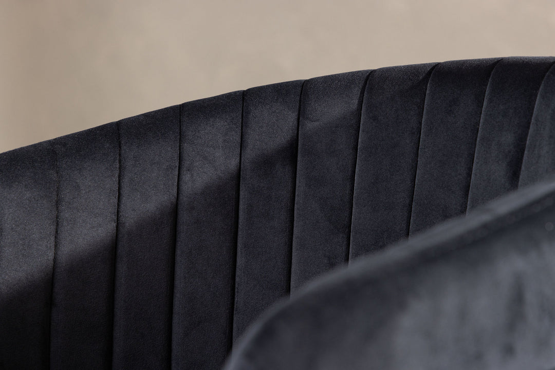 Venture Home Selma Dining Chair 2-pack - Black / Black Velvet