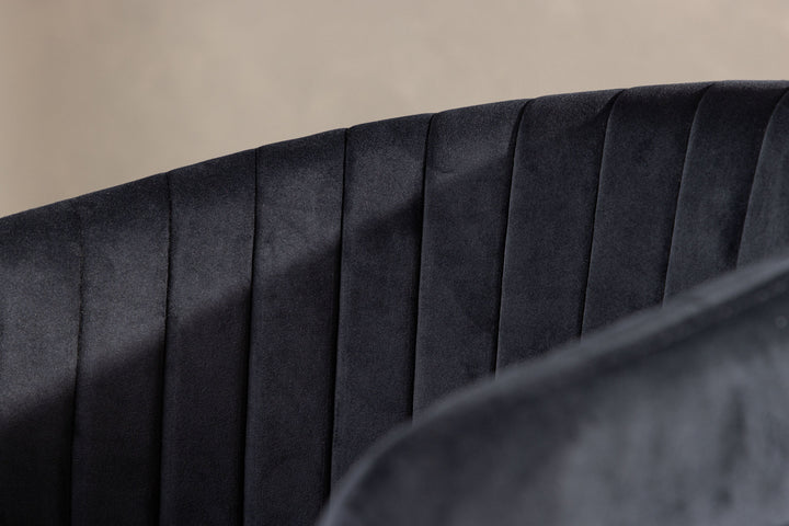 Venture Home Selma Dining Chair 2-pack - Black / Black Velvet