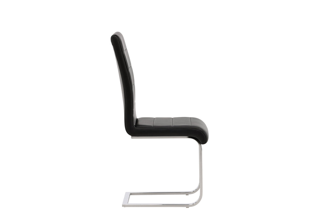 Venture Home Tempo Dining Chair 2-pack - Chromed leg / Black PU