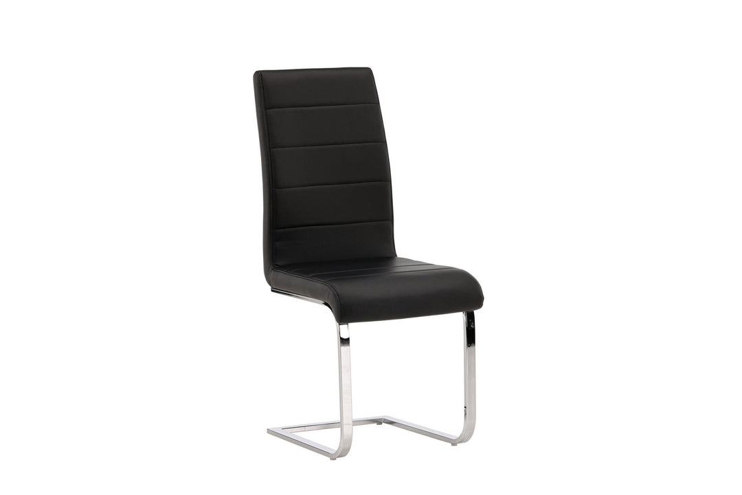 Venture Home Tempo Dining Chair 2-pack - Chromed leg / Black PU