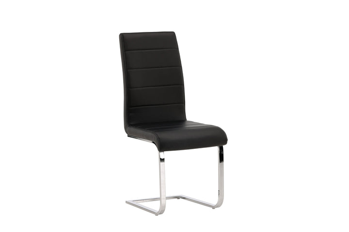 Venture Home Tempo Dining Chair 2-pack - Chromed leg / Black PU