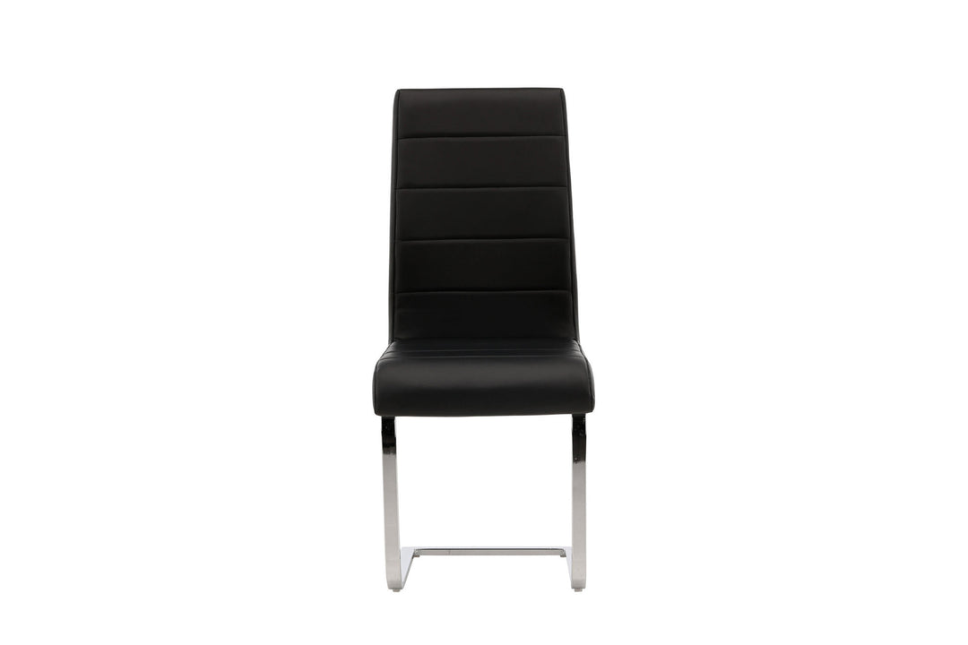 Venture Home Tempo Dining Chair 2-pack - Chromed leg / Black PU