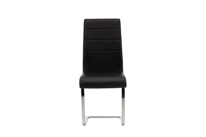 Venture Home Tempo Dining Chair 2-pack - Chromed leg / Black PU