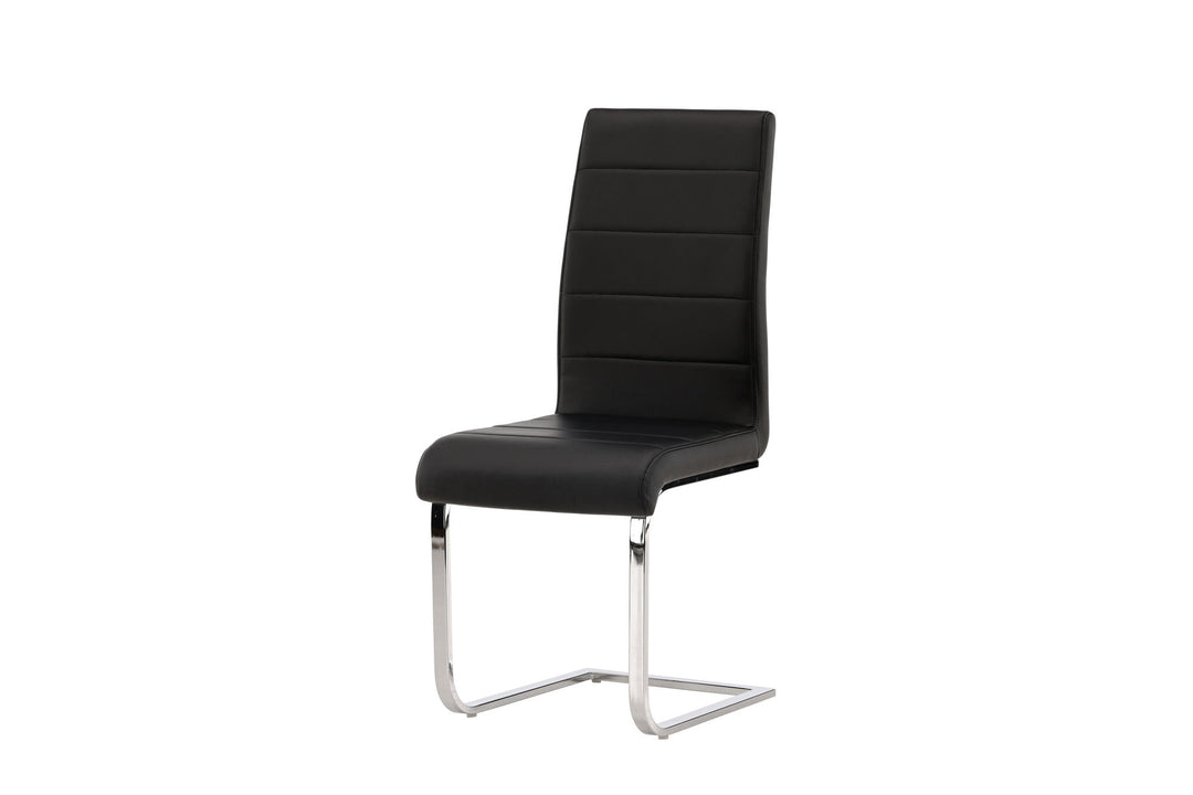 Venture Home Tempo Dining Chair 2-pack - Chromed leg / Black PU