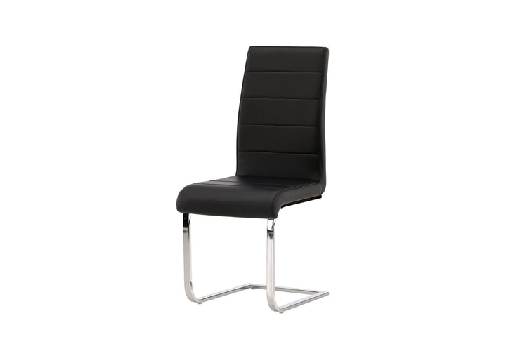 Venture Home Tempo Dining Chair 2-pack - Chromed leg / Black PU