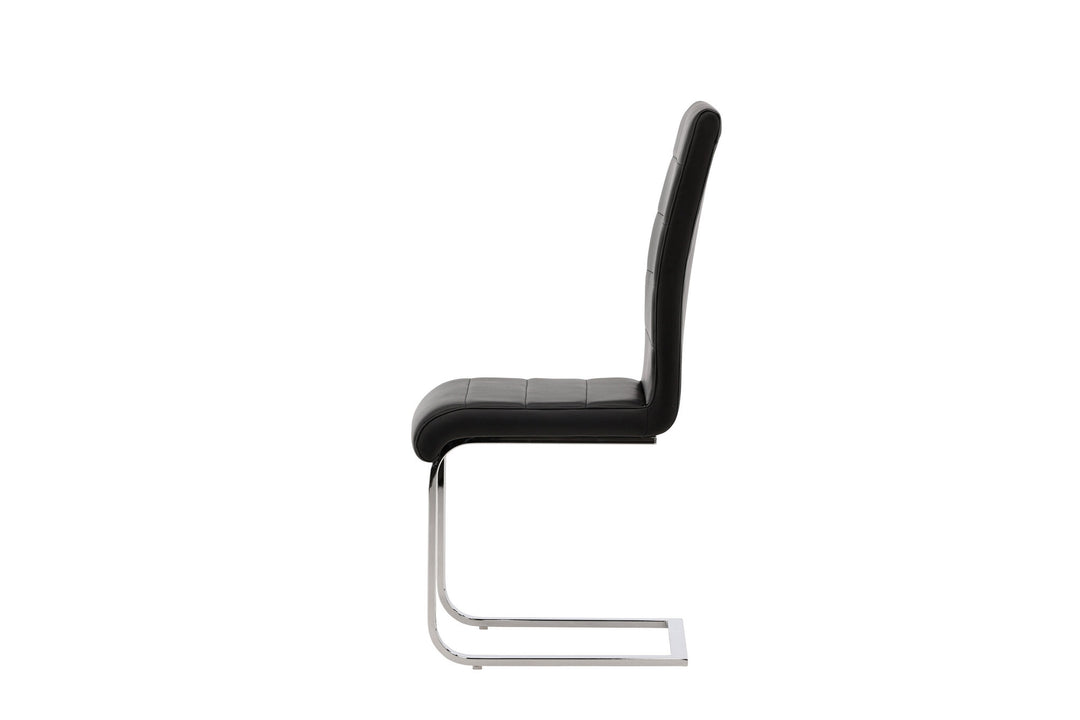 Venture Home Tempo Dining Chair 2-pack - Chromed leg / Black PU