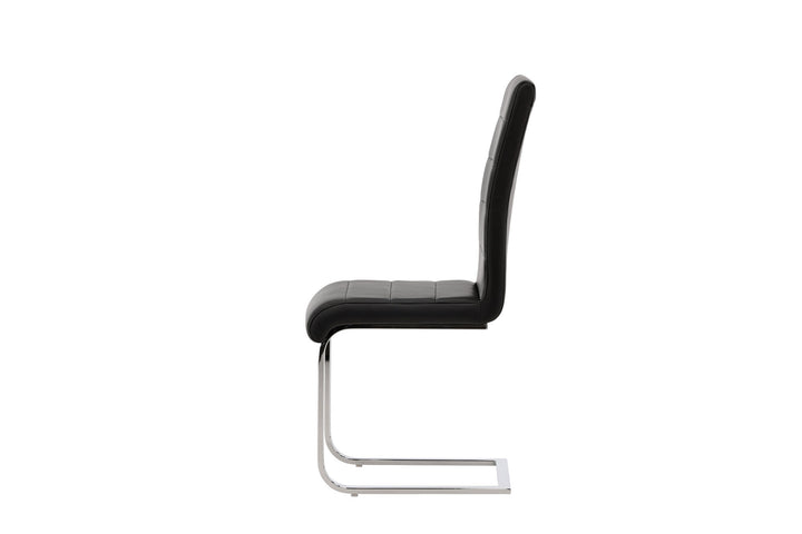 Venture Home Tempo Dining Chair 2-pack - Chromed leg / Black PU