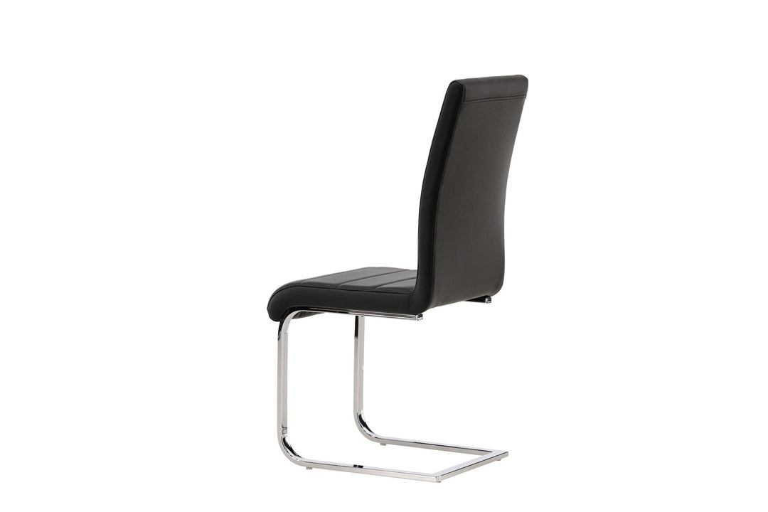 Venture Home Tempo Dining Chair 2-pack - Chromed leg / Black PU