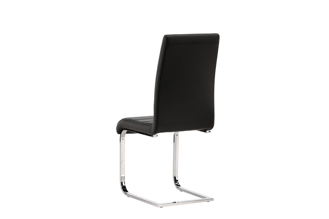 Venture Home Tempo Dining Chair 2-pack - Chromed leg / Black PU
