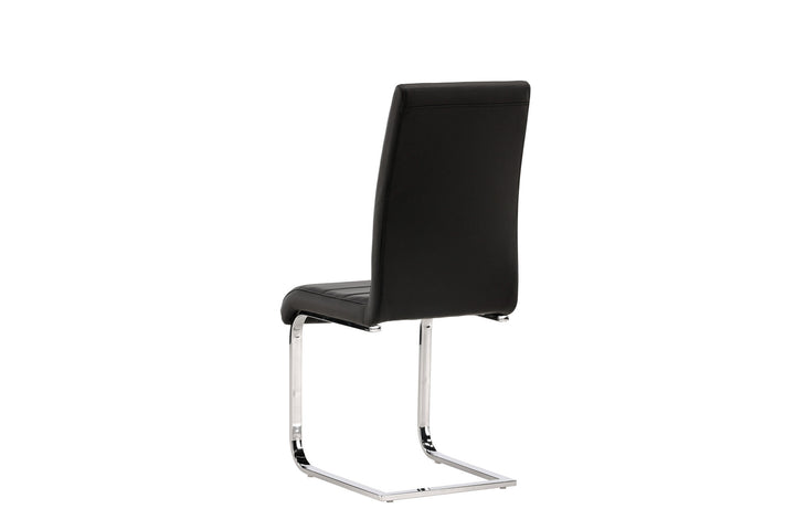 Venture Home Tempo Dining Chair 2-pack - Chromed leg / Black PU