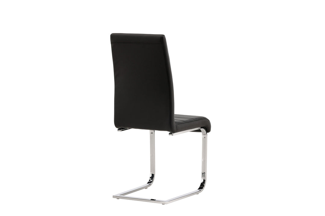 Venture Home Tempo Dining Chair 2-pack - Chromed leg / Black PU
