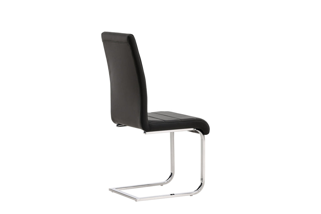 Venture Home Tempo Dining Chair 2-pack - Chromed leg / Black PU