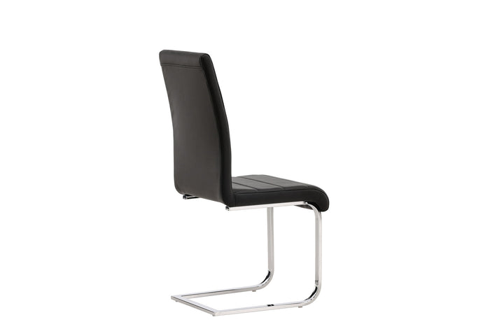 Venture Home Tempo Dining Chair 2-pack - Chromed leg / Black PU