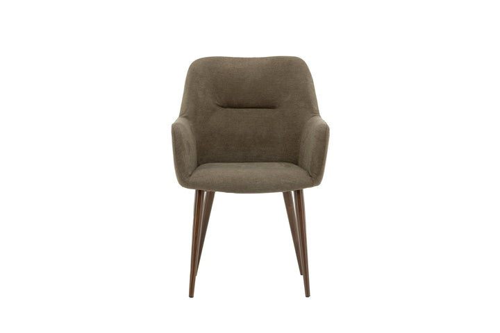 Venture Home Tomorrow Dining Chair 2-pack - Dark walnut / Dark grey/Brown Fabric