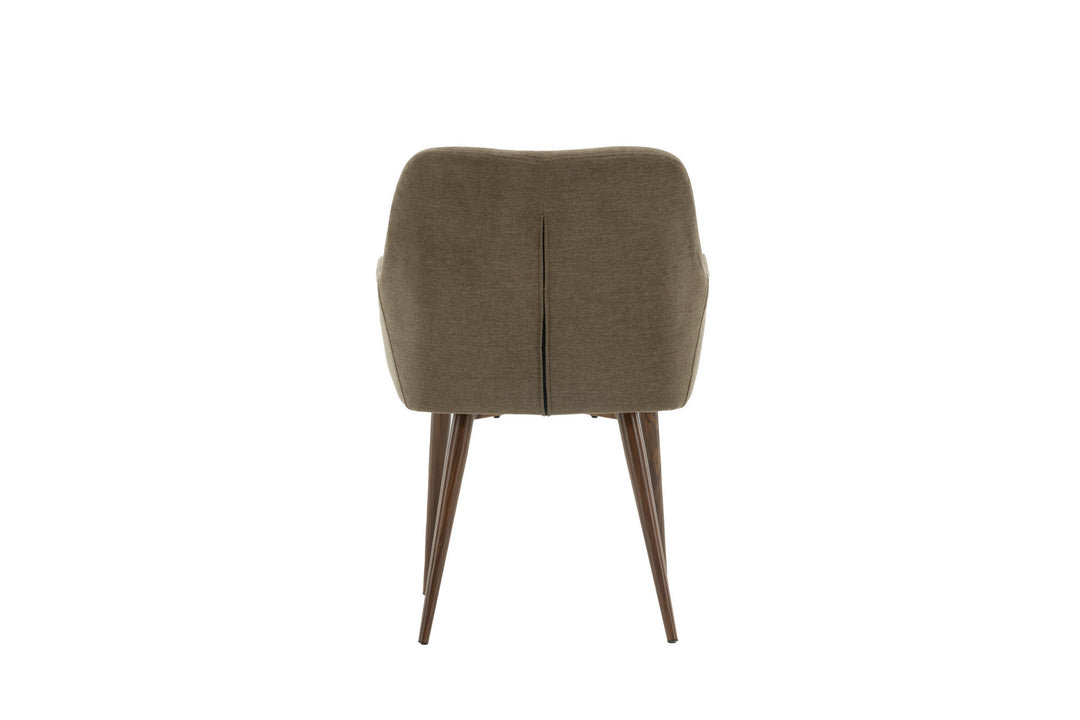 Venture Home Tomorrow Dining Chair 2-pack - Dark walnut / Dark grey/Brown Fabric