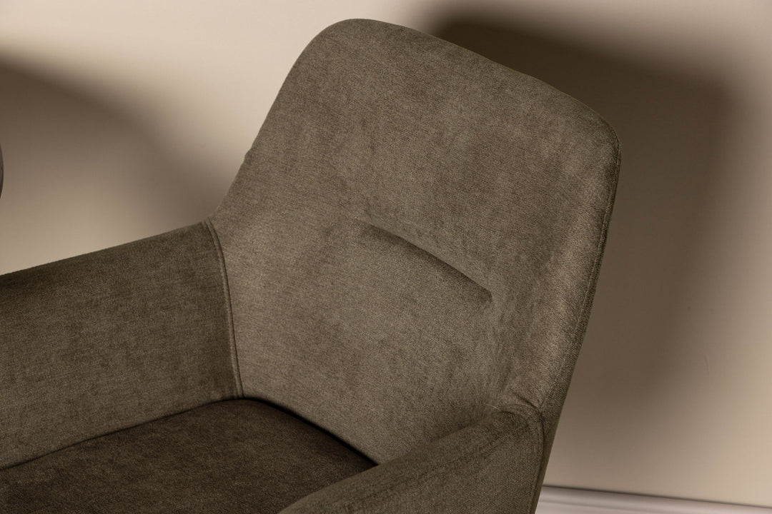Venture Home Tomorrow Dining Chair 2-pack - Dark walnut / Dark grey/Brown Fabric