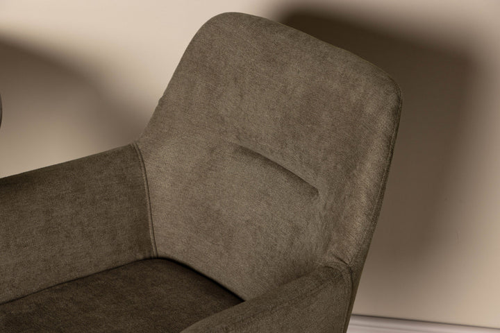 Venture Home Tomorrow Dining Chair 2-pack - Dark walnut / Dark grey/Brown Fabric