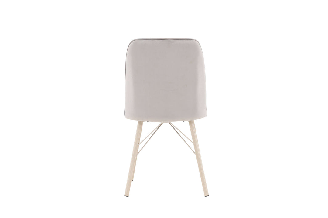 Venture Home Everyday Dining Chair 2-pack - White Wash / Light grey Velvet