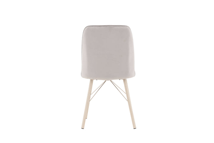 Venture Home Everyday Dining Chair 2-pack - White Wash / Light grey Velvet
