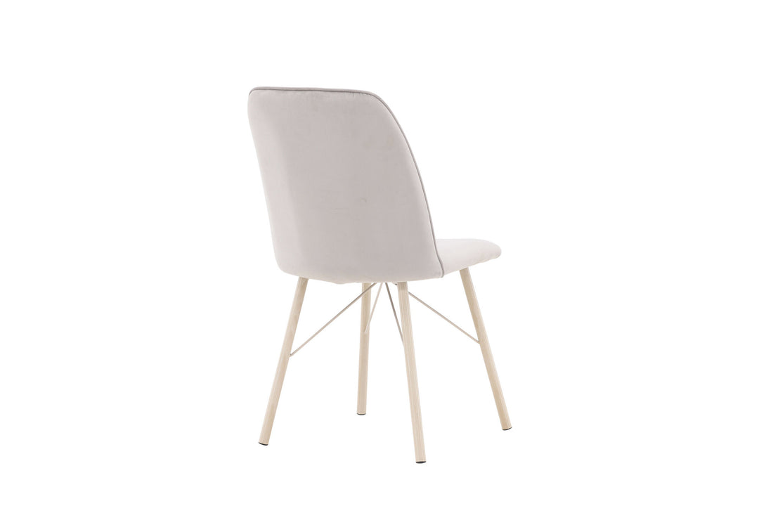 Venture Home Everyday Dining Chair 2-pack - White Wash / Light grey Velvet