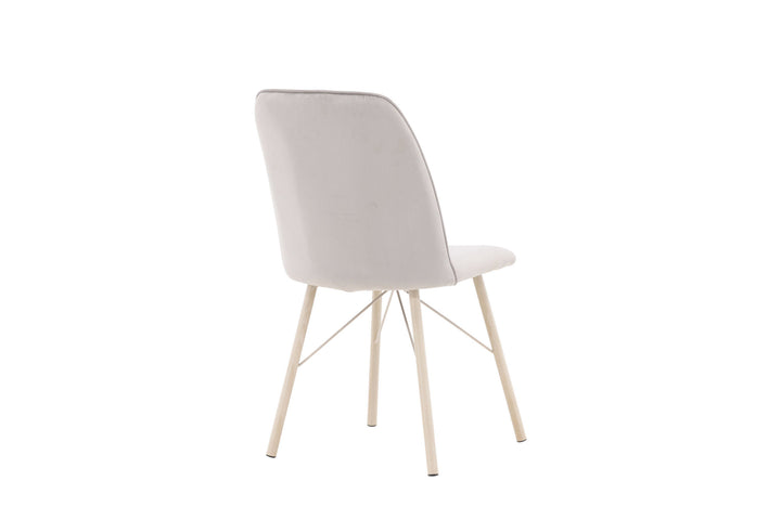 Venture Home Everyday Dining Chair 2-pack - White Wash / Light grey Velvet