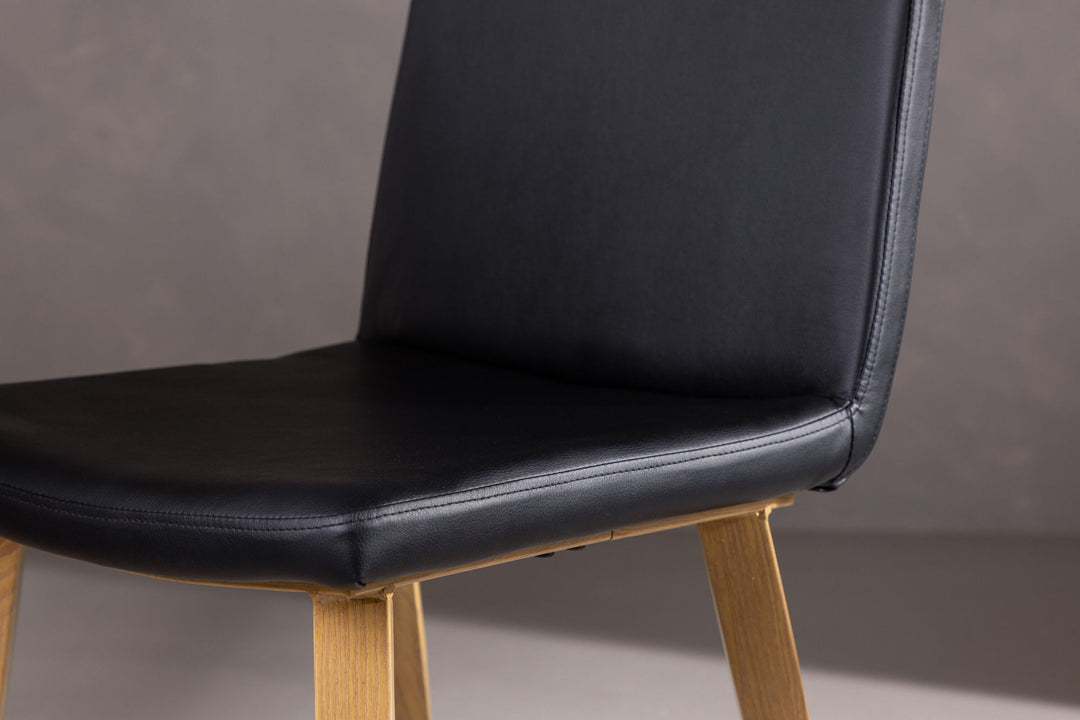 Venture Home Today Dining Chair 2-pack - Nature / Black PU