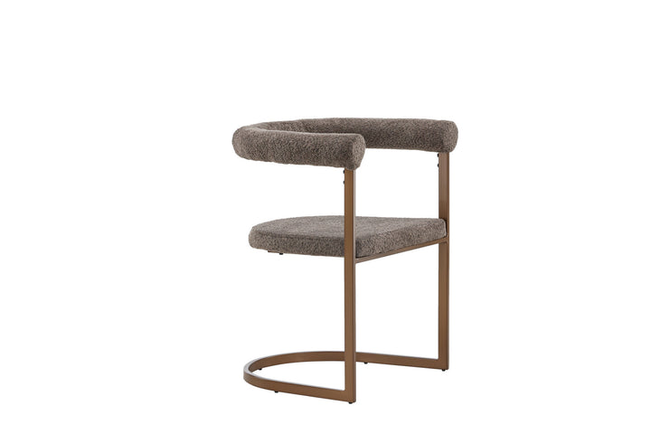 Venture Home Morning Dining Chair 2-pack - Brown / Grey Boucle