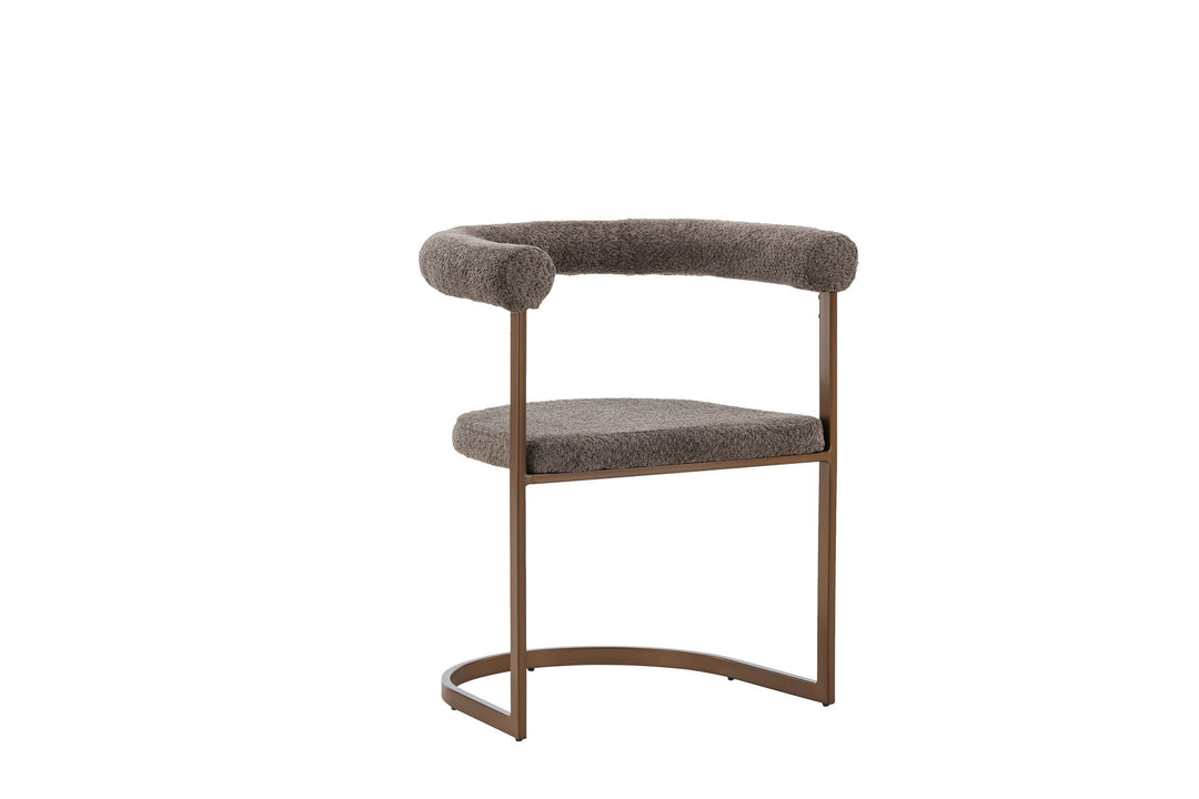 Venture Home Morning Dining Chair 2-pack - Brown / Grey Boucle