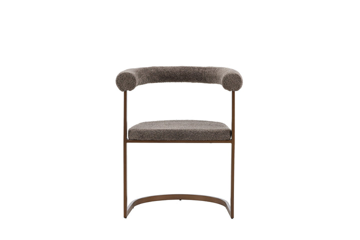 Venture Home Morning Dining Chair 2-pack - Brown / Grey Boucle