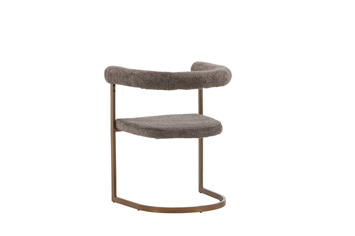 Venture Home Morning Dining Chair 2-pack - Brown / Grey Boucle