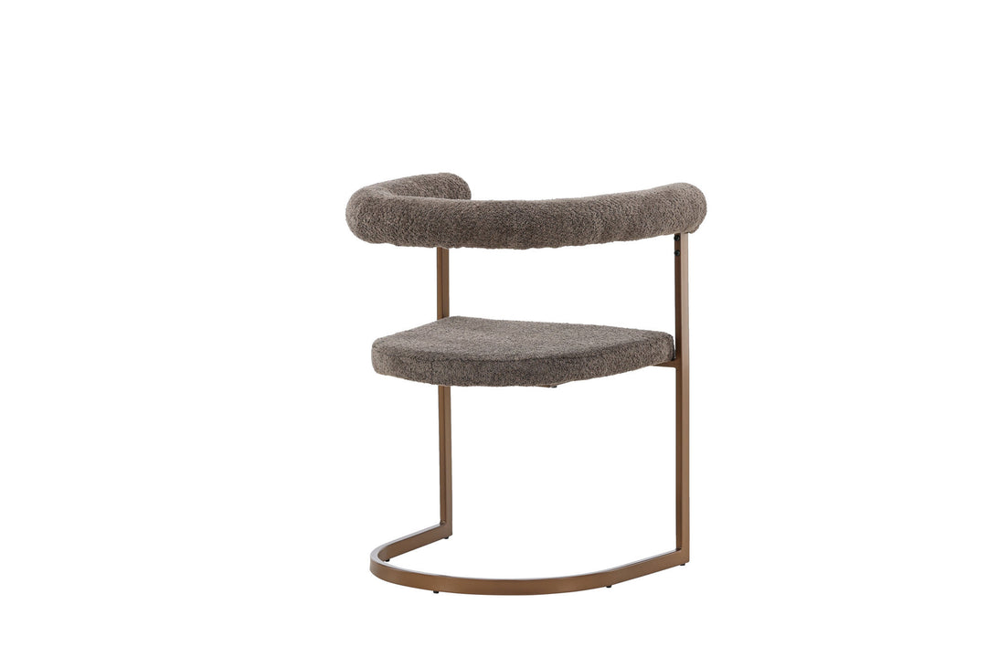 Venture Home Morning Dining Chair 2-pack - Brown / Grey Boucle