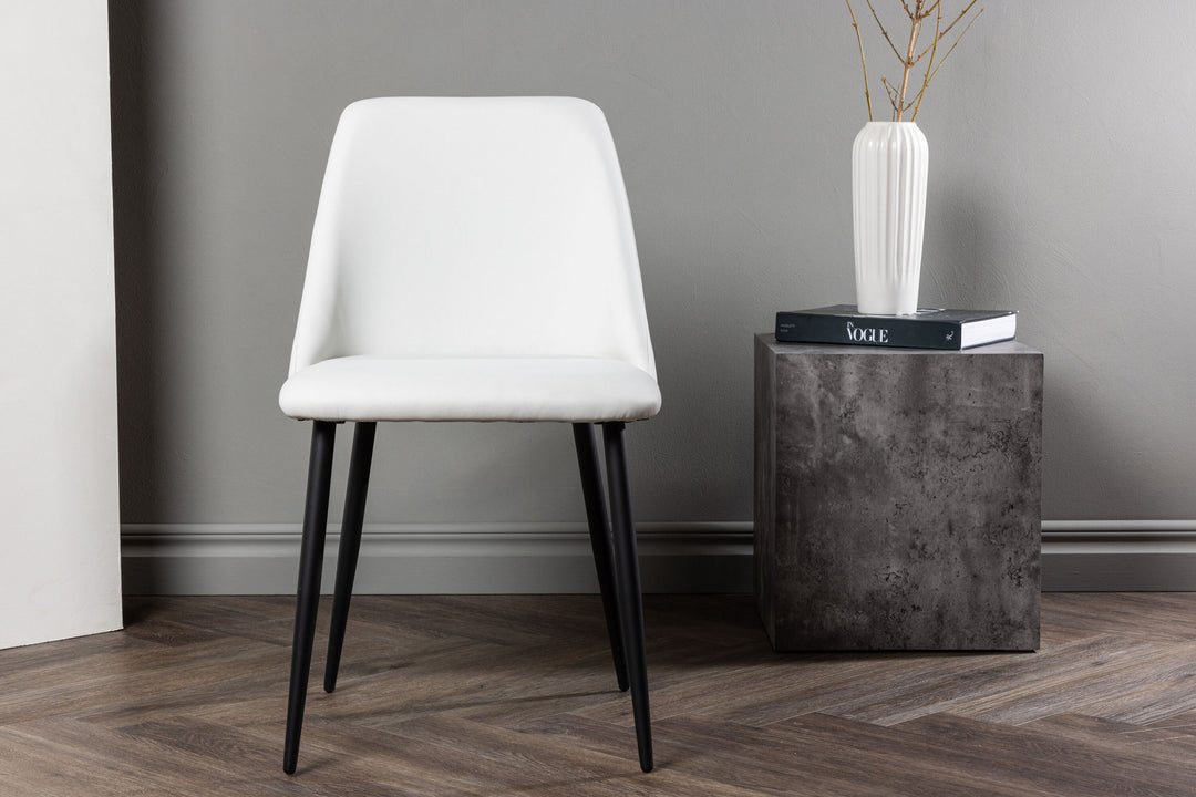 Venture Home Night Dining Chair 2-pack - Black / White PU