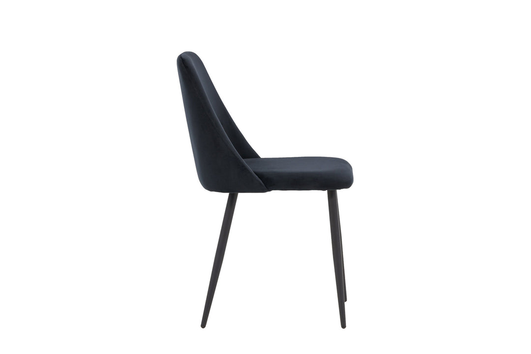 Venture Home Night Dining Chair 2-pack - Black / Black Velvet