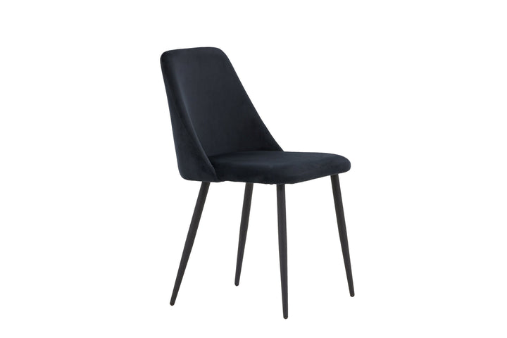 Venture Home Night Dining Chair 2-pack - Black / Black Velvet