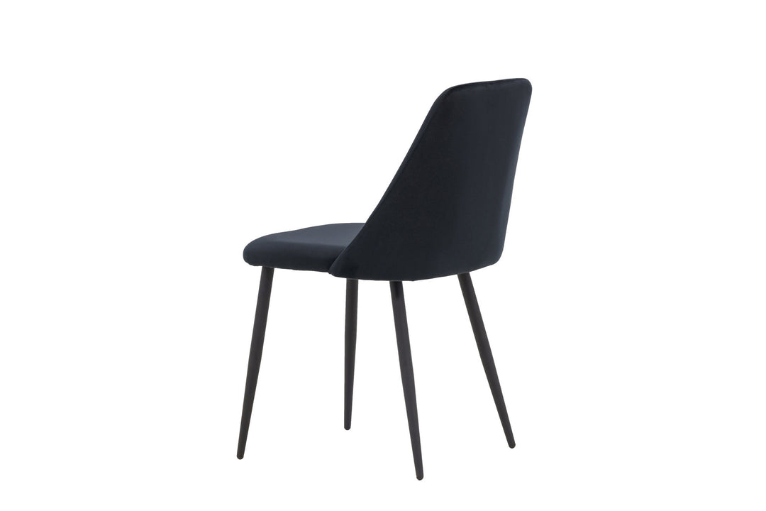 Venture Home Night Dining Chair 2-pack - Black / Black Velvet