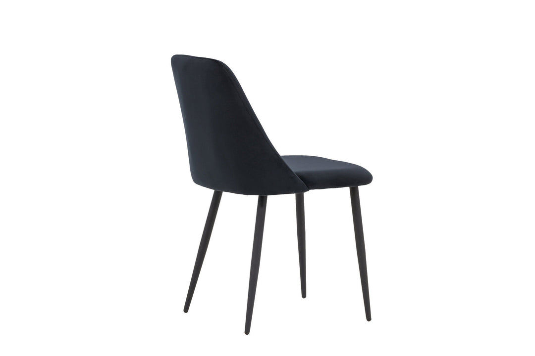 Venture Home Night Dining Chair 2-pack - Black / Black Velvet