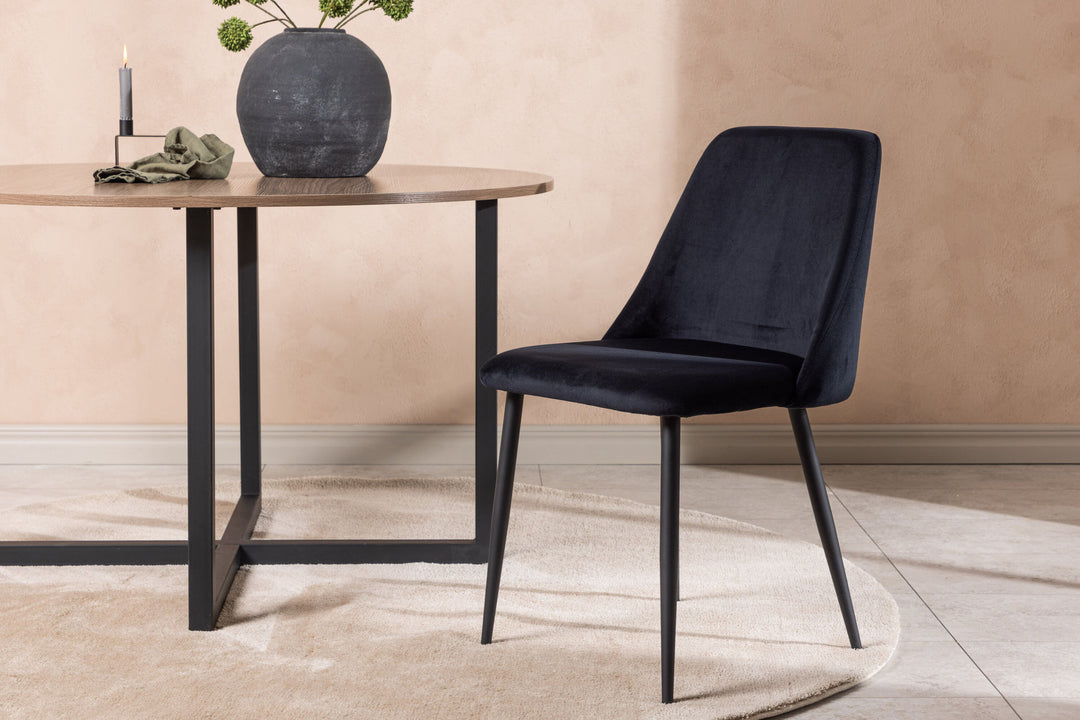 Venture Home Night Dining Chair 2-pack - Black / Black Velvet