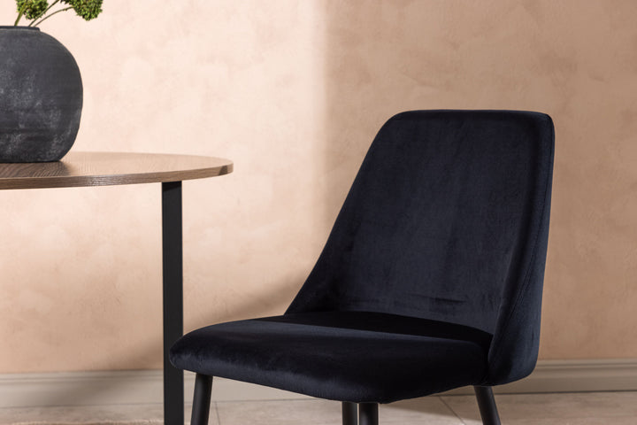 Venture Home Night Dining Chair 2-pack - Black / Black Velvet